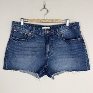 Madewell Relaxed Denim Short Shorts Cut Off Mid Rise 32 Measures 40 Waist **